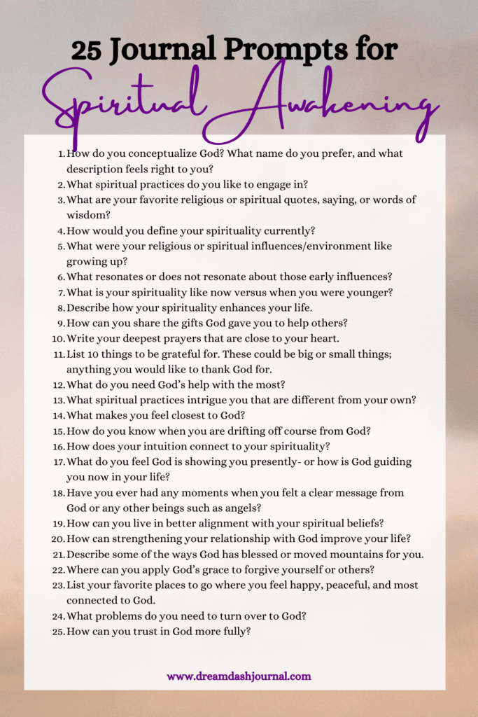 25 Powerful Spiritual Journal Prompts For Spiritual Awakening {With ...